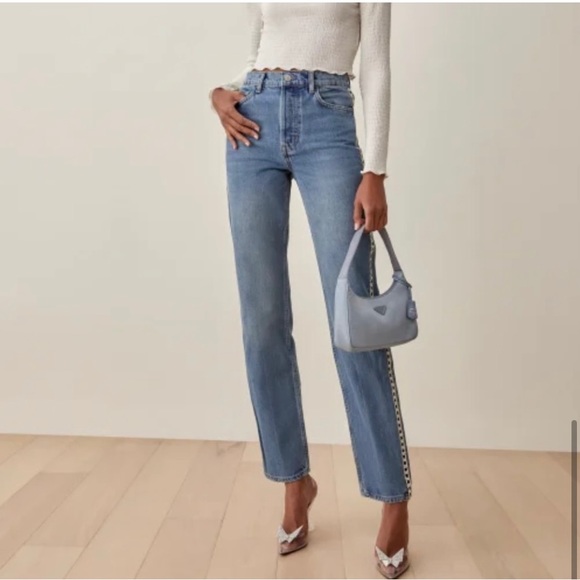 Size 28 Reformation crystal embellished jean - Picture 4 of 5